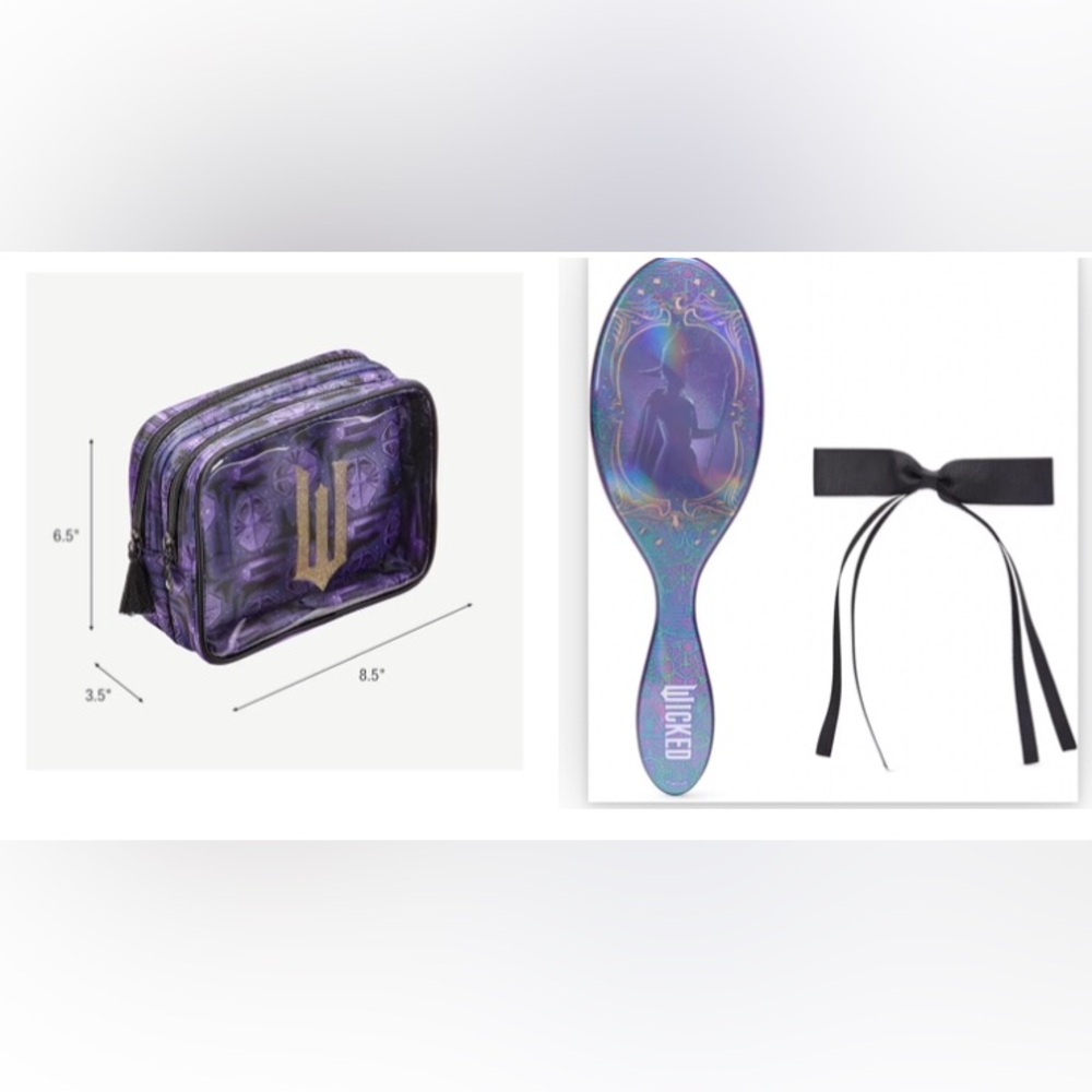 Conair Wicked Purple Double Zip Organizer - Makeup Organizer AND BRUSH NEW - Picture 1 of 8
